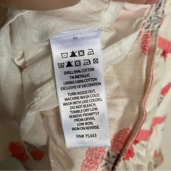 Haute hippie kids dress 12 months floral dress lined cotton - Picture 3 of 4